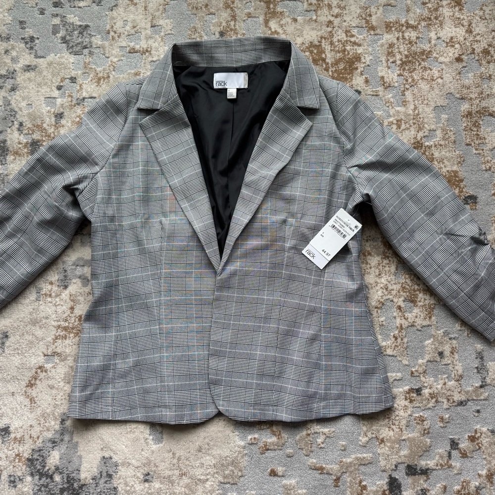 Nordstrom Gray Blazer with Notched Lapels and Tailored Fit